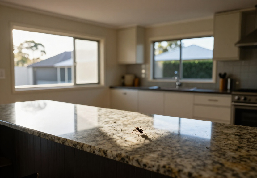 Clean, cockroach-free kitchen in Casula after treatment
